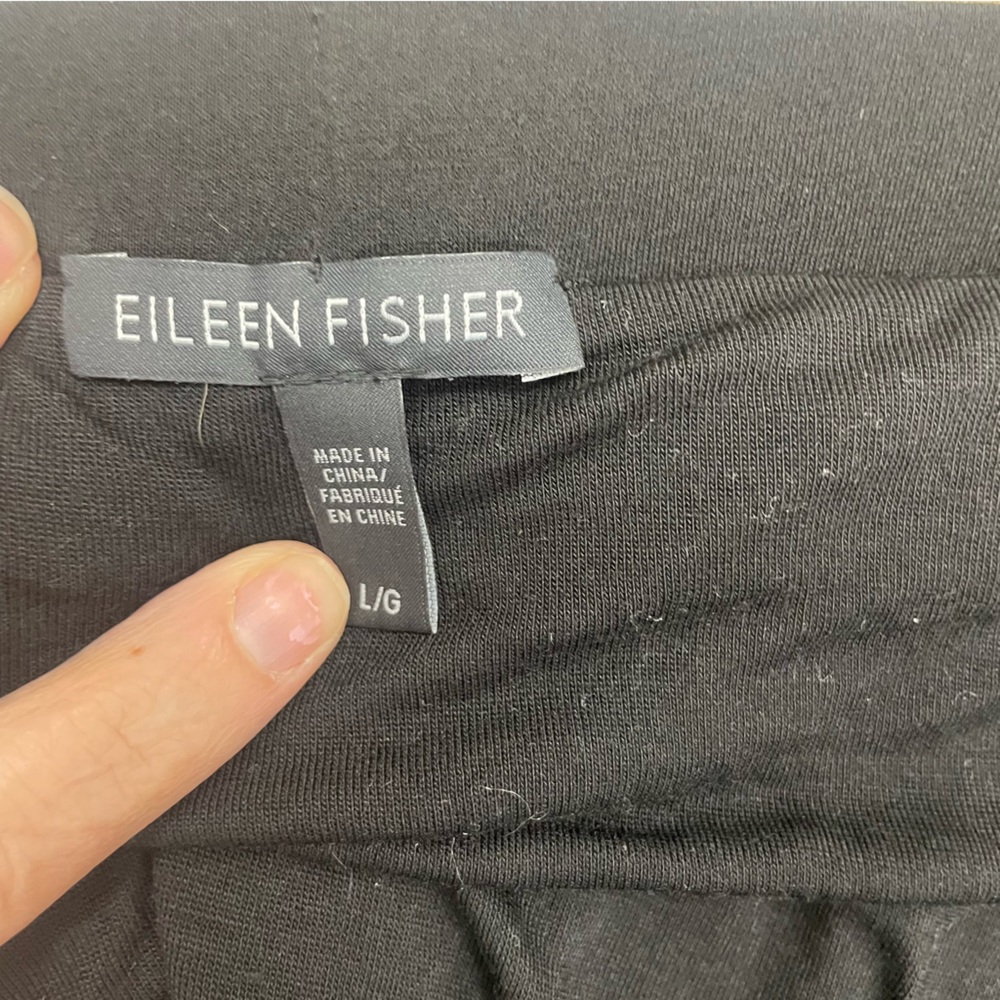 Eileen Fisher Black Gathered Skirt, size large - Picture 4 of 5